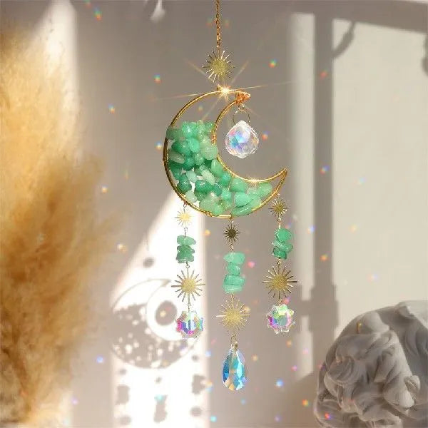 K9 crystal moon pendant car accessory with 420mm hanging length