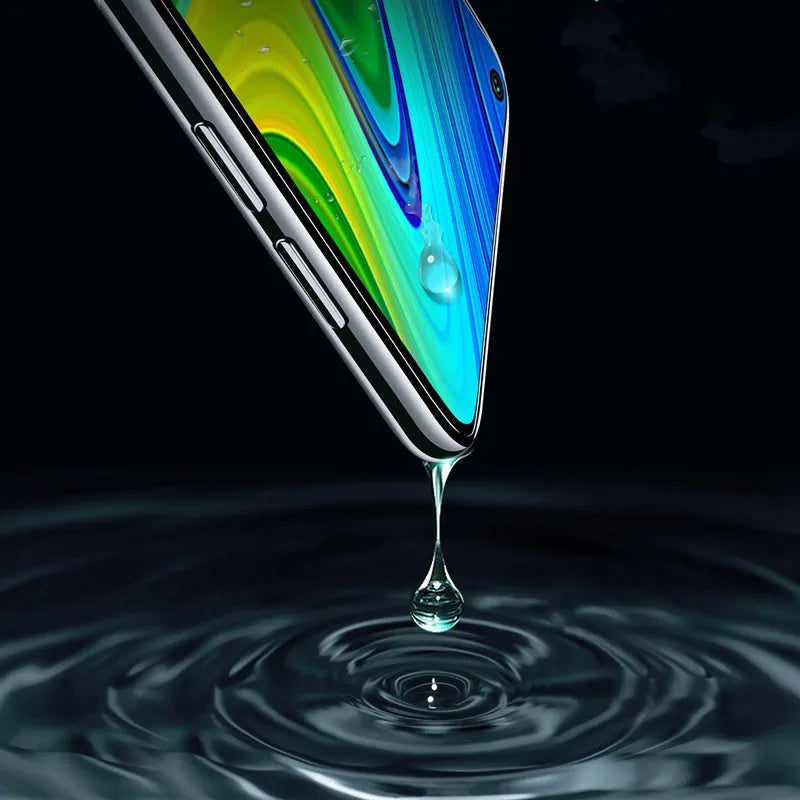 Tempered glass screen protector for Xiaomi mobile phones showing anti-scratch protection