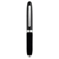 Metal-capped ballpoint pen with 1.0mm bullet tip shown in multiple ink colour options.