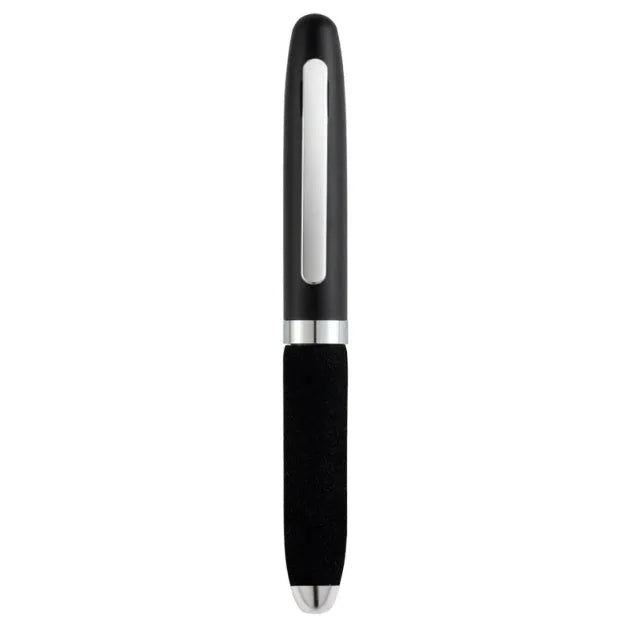 Metal-capped ballpoint pen with 1.0mm bullet tip shown in multiple ink colour options.