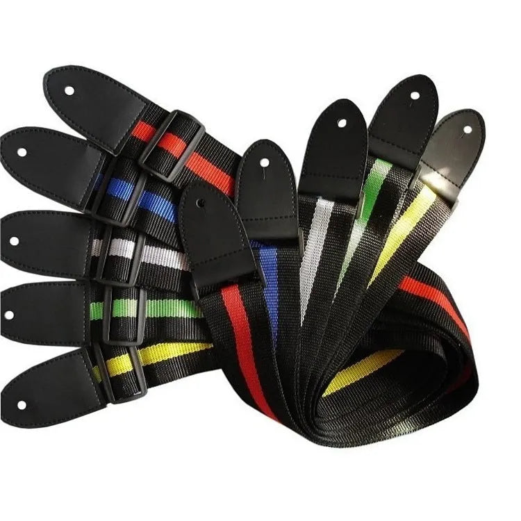 Woven stripe crossbody strap for musical instruments in multiple colour options