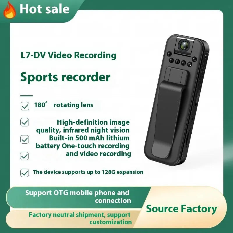 L7 HD video recorder with wifi and infrared night vision for home and conference use