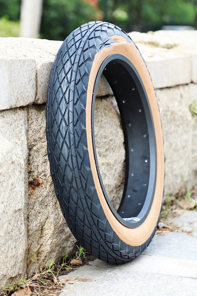 Brown 20x4.0 inch rubber tyre for snowmobiles and electric beach cars