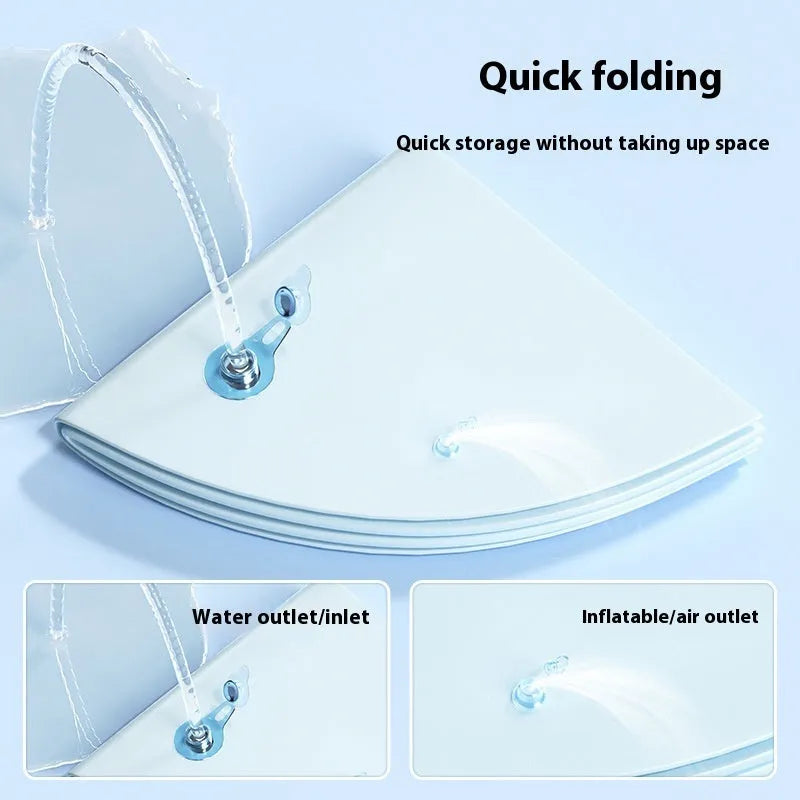 PVC inflatable water cooling mattress for pets in Underwater World or Dolphin design