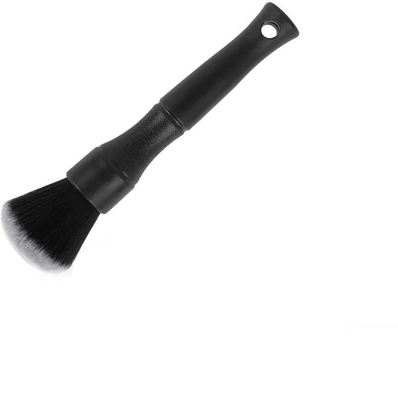 Black PP handle car detailing brush with ultra-soft pig hair bristles in large and small sizes.