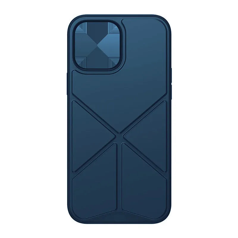 Black Element Stand Case for iPhone 13 Pro Max showing the integrated kickstand in open position.