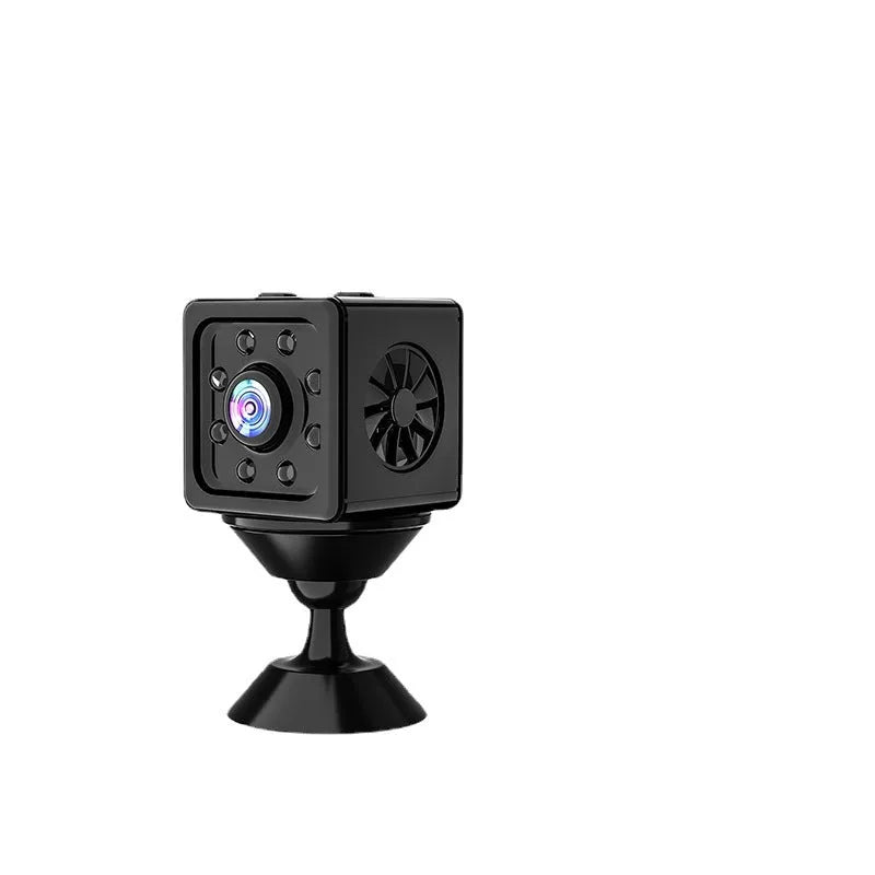 Black cube-shaped HD K13 remote network sports camera with bracket mount showing 26mm dimensions