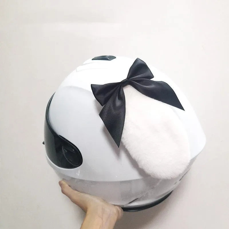 Carbon fibre rabbit ears decoration for motorcycle helmet in multiple colour options