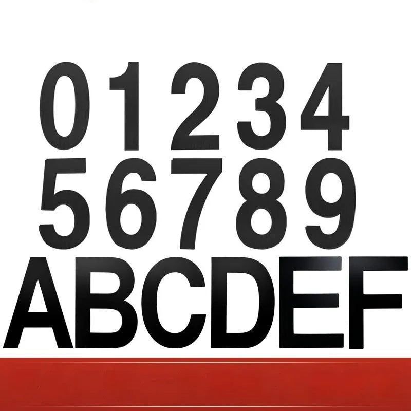 Black stainless steel sticky adhesive house number sign showing the digit 5, 7.5cm tall.