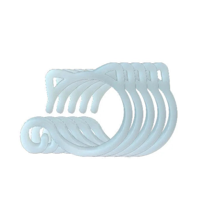 Cat-shaped plastic plant clip in red, yellow, green, or white colour for gardening use