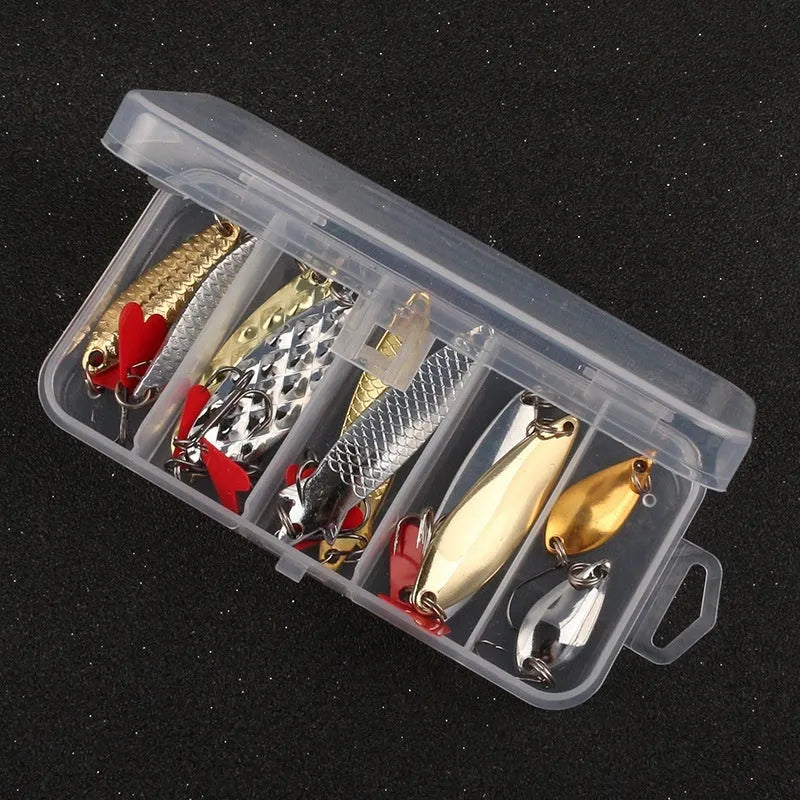 Metal pineapple-shaped fishing lure sequins in gold and silver colours for bait making