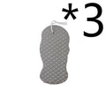 White 3D fish scale pattern bath sponge ball with hanging loop on a grey background.