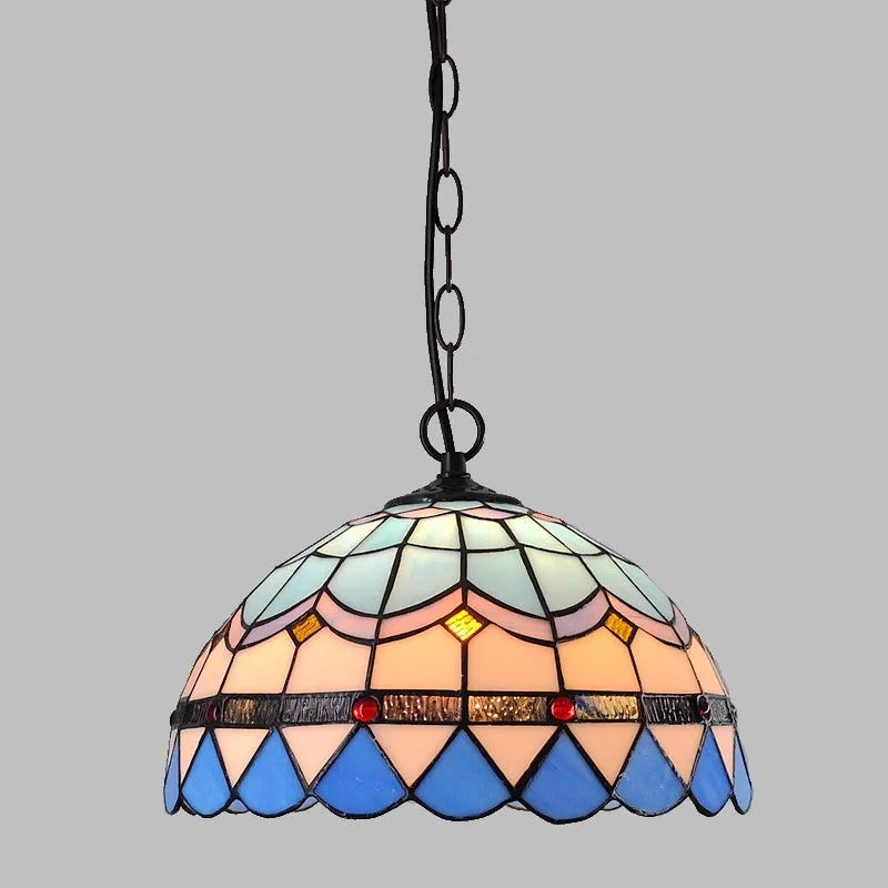 European retro baroque chandelier in coloured glaze with abstract modelling