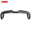 Ultra-light carbon fibre road bicycle drop handlebar in black grey silver, shown in 400mm 420mm and 440mm sizes.