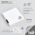 Square checkered diary notebook with 100 pages in 148mm size with decorative stickers