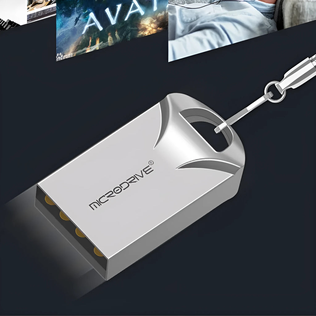Mini black and silver metal USB flash drives showing compact size and USB connector