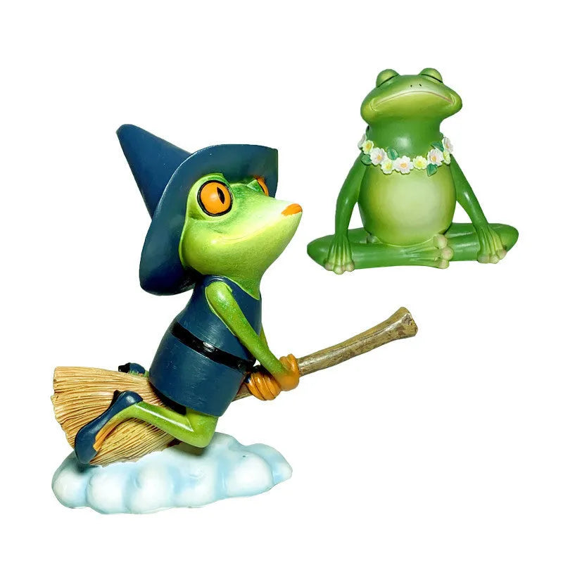 Magic Yoga Frog European style micro landscape ornament in RDW123 colour for home decoration