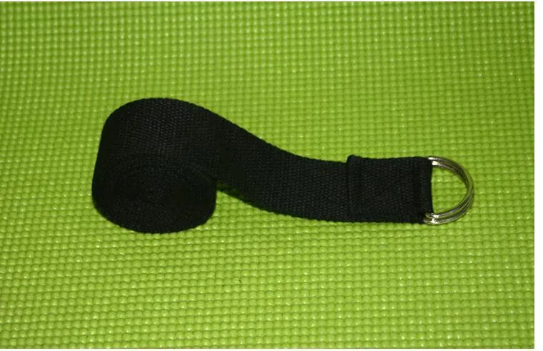 EVA yoga brick 23x15x7.5cm, non-slip yoga mat 183x61x0.6cm and cotton stretching strap 183cm set