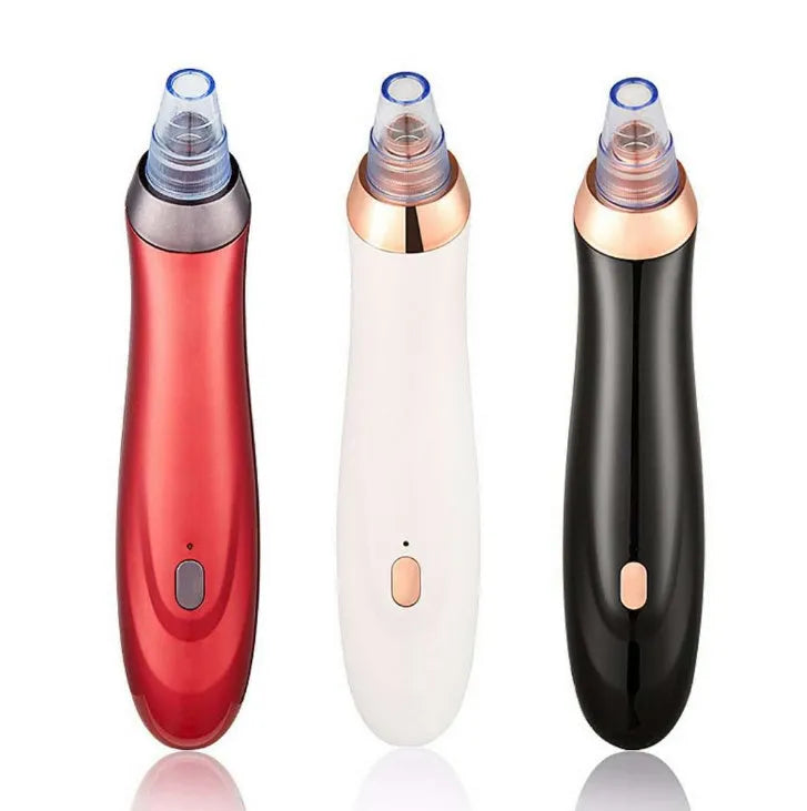Electric blackhead remover pore cleaner with multiple nozzle attachments and 3.7V lithium battery