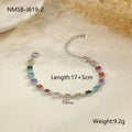 Women's stainless steel bracelet in gold or silver with geometric design options
