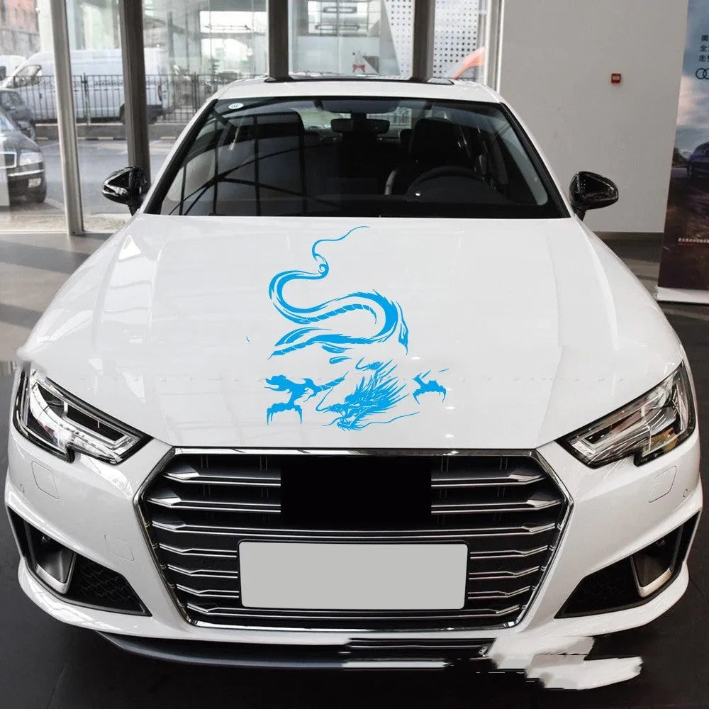 Dragon design car body sticker for front end decoration, 50x36 cm pet vinyl decal