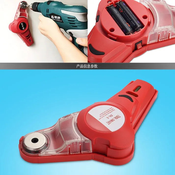 Red portable infrared laser level for woodworking with punching positioning function