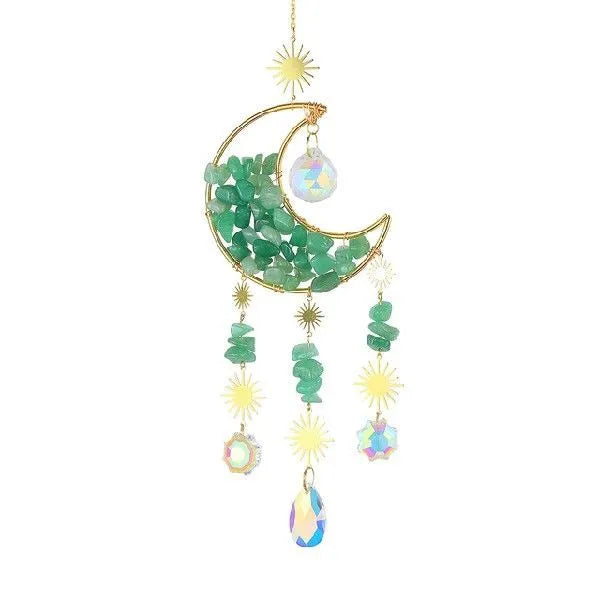 K9 crystal moon pendant car accessory with 420mm hanging length