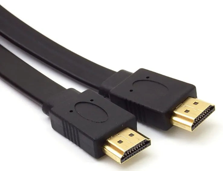 HDMI cable with flat design and copper construction in various lengths from 0.3 to 10 metres