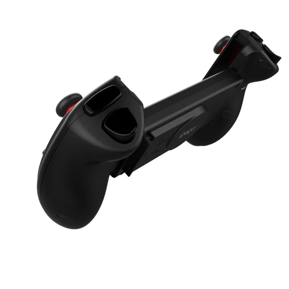 Red telescopic gamepad controller with USB cable for Android, iOS, and PC gaming