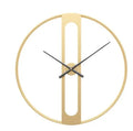 50cm round metal wall clock with silent movement in black or gold finish
