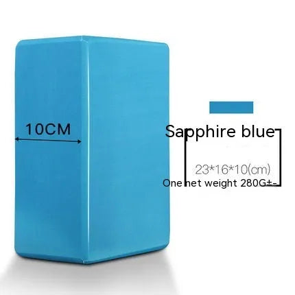 High-density EVA yoga block in mint green colour showing its rectangular shape and flat sides.