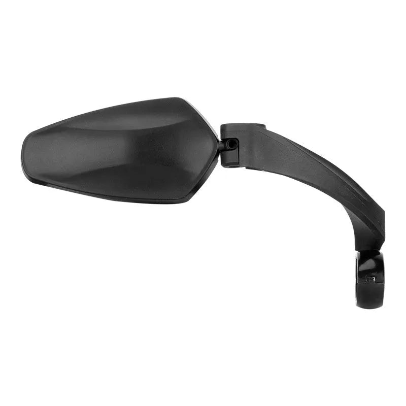 Black PMMA acrylic bicycle rearview mirror with rotatable mount for mountain bikes