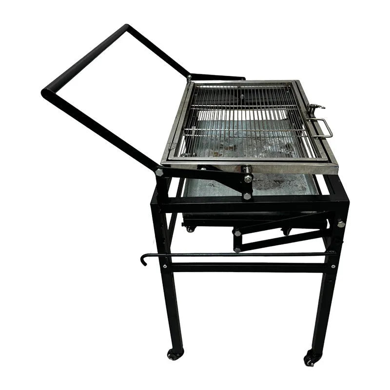 Large foldable Flip BBQ charcoal stove oven for courtyard and garden outdoor cooking