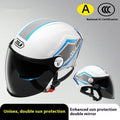 Child's 3C-certified ABS motorcycle half helmet in double mirror finish