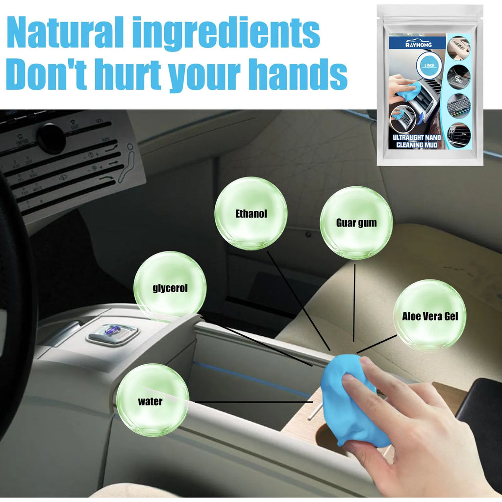Car interior cleaning mud putty for gap and outlet dust removal
