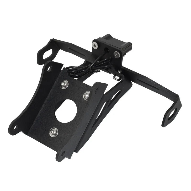 Black aluminium alloy licence plate holder for Honda motorcycle rear mounting