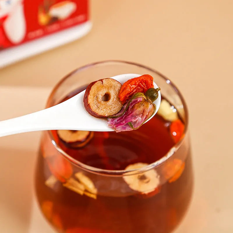 Box of Yuantang brown sugar ginger and jujube tea, 150g of herbal tea bags with red dates and wolfberries.