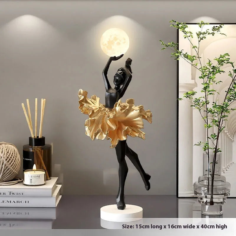 Resin atmospheric small night lamp with modern styling and USB charging