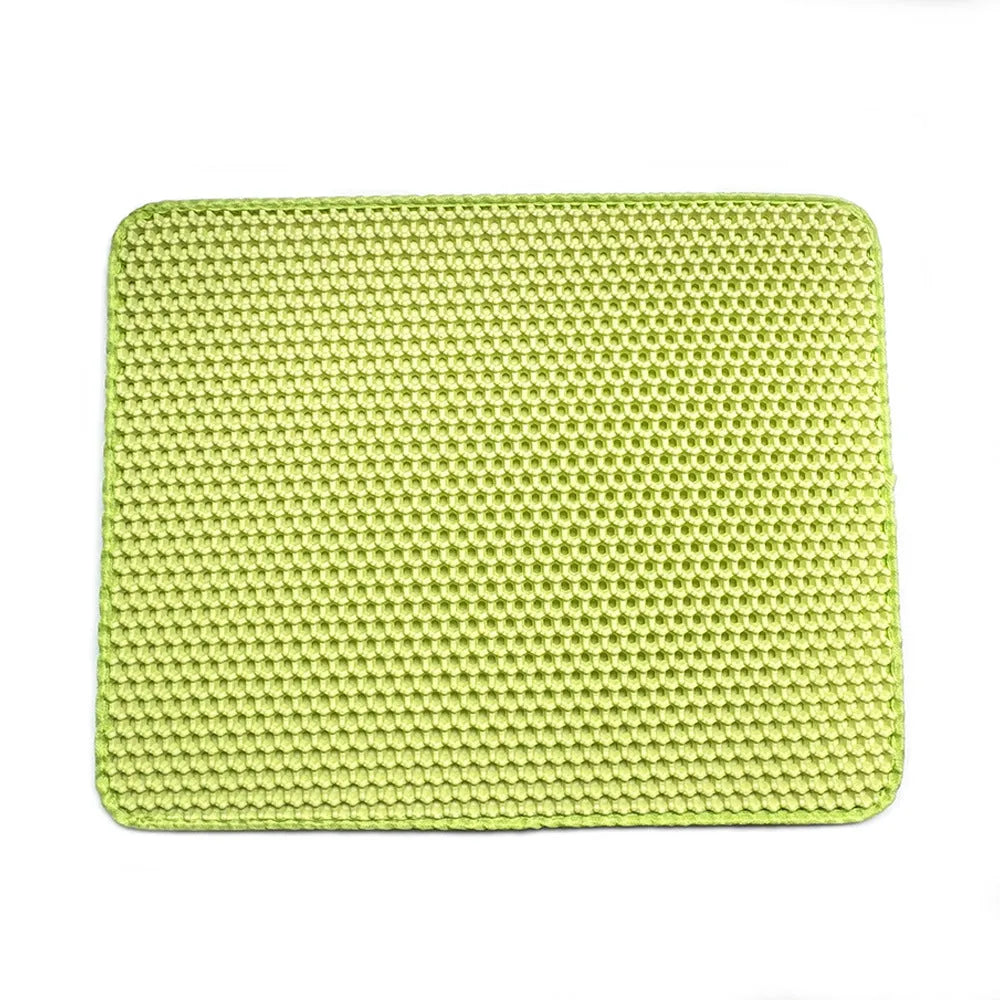 EVA double-layer cat litter mat in four sizes and six colours, including black and gray, for cat litter areas