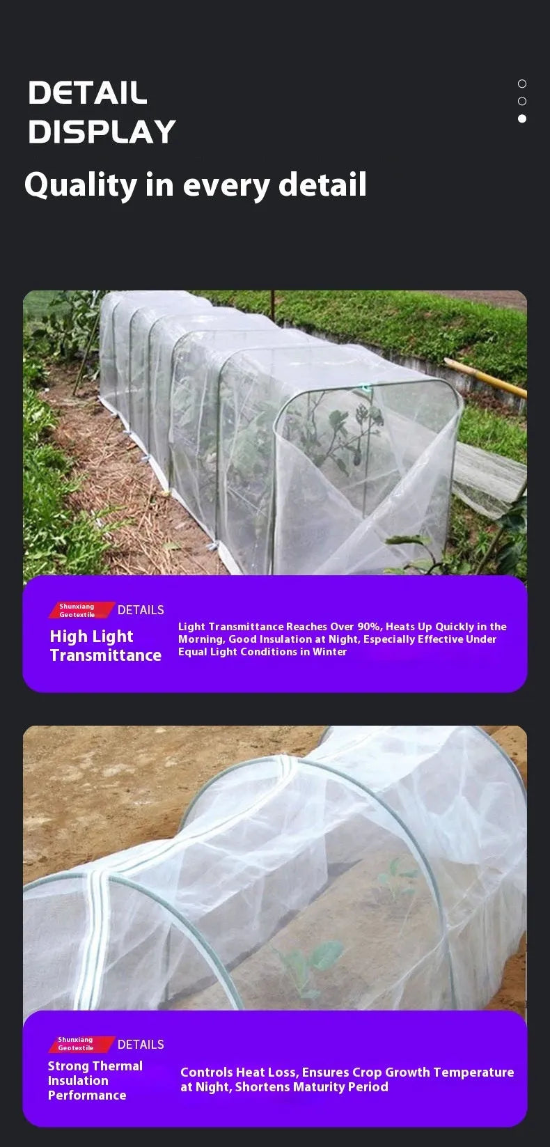Roll of clear plastic greenhouse film for vegetable shed cold-proof insulation, 4x8 metre size