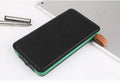 A waterproof solar power bank in one of four colours, showing the solar panel and a built-in LED light.