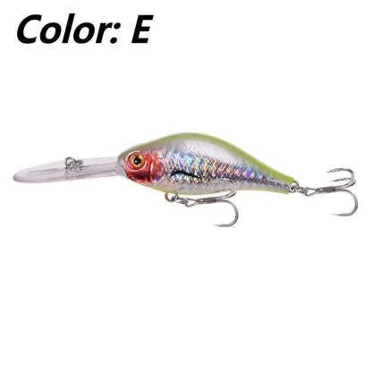 10.5cm Little Fat Man fishing lure with floating rock and long tongue board design in multiple colours