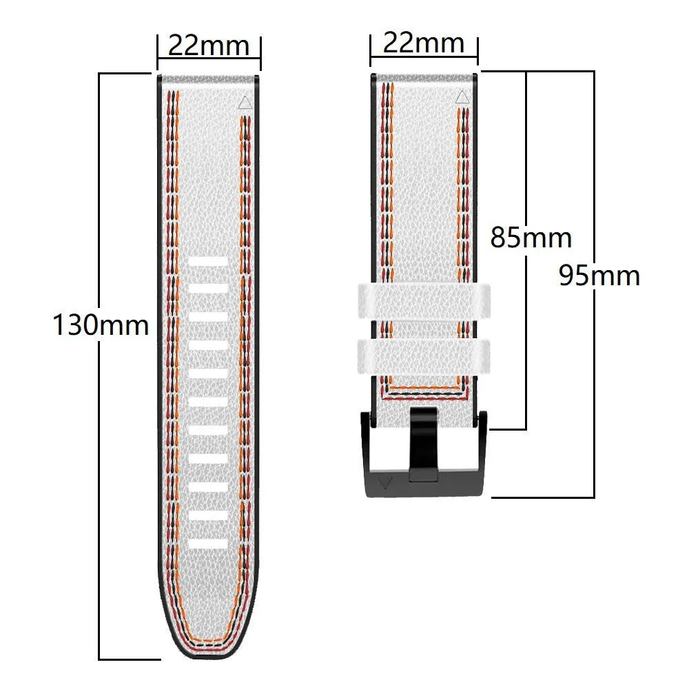 Silicone skin patch quick release watchband in black and brown for Garmin Fenix 7X 6X 5X series