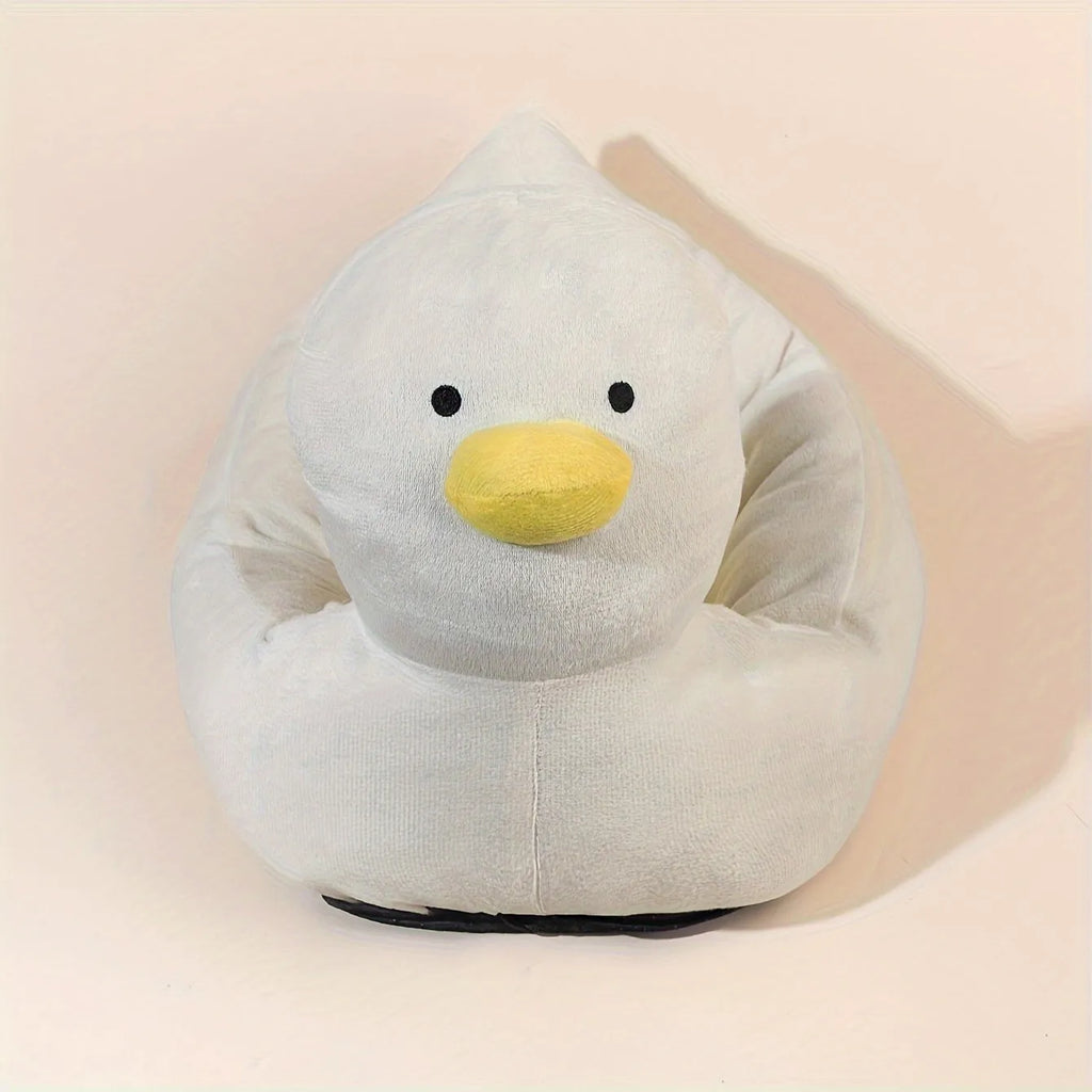 Blue duck-shaped fluffy pet bed for small dogs and cats measuring 40x35cm