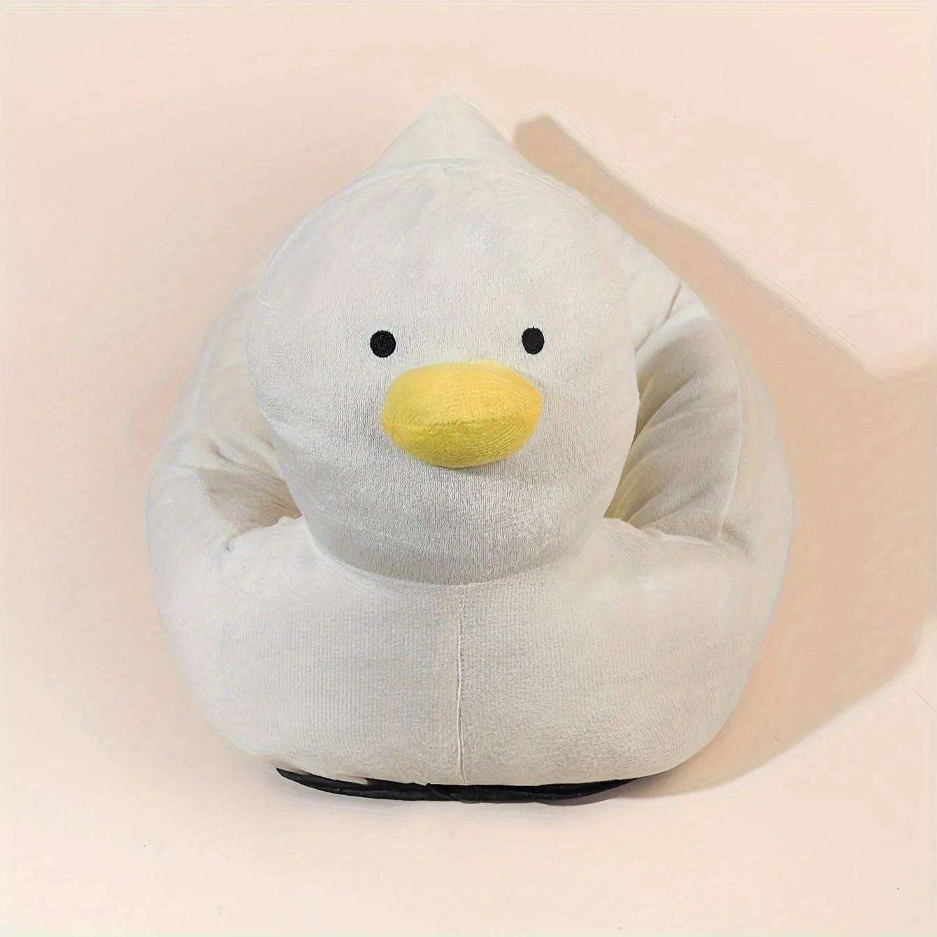 Blue duck-shaped fluffy pet bed for small dogs and cats measuring 40x35cm