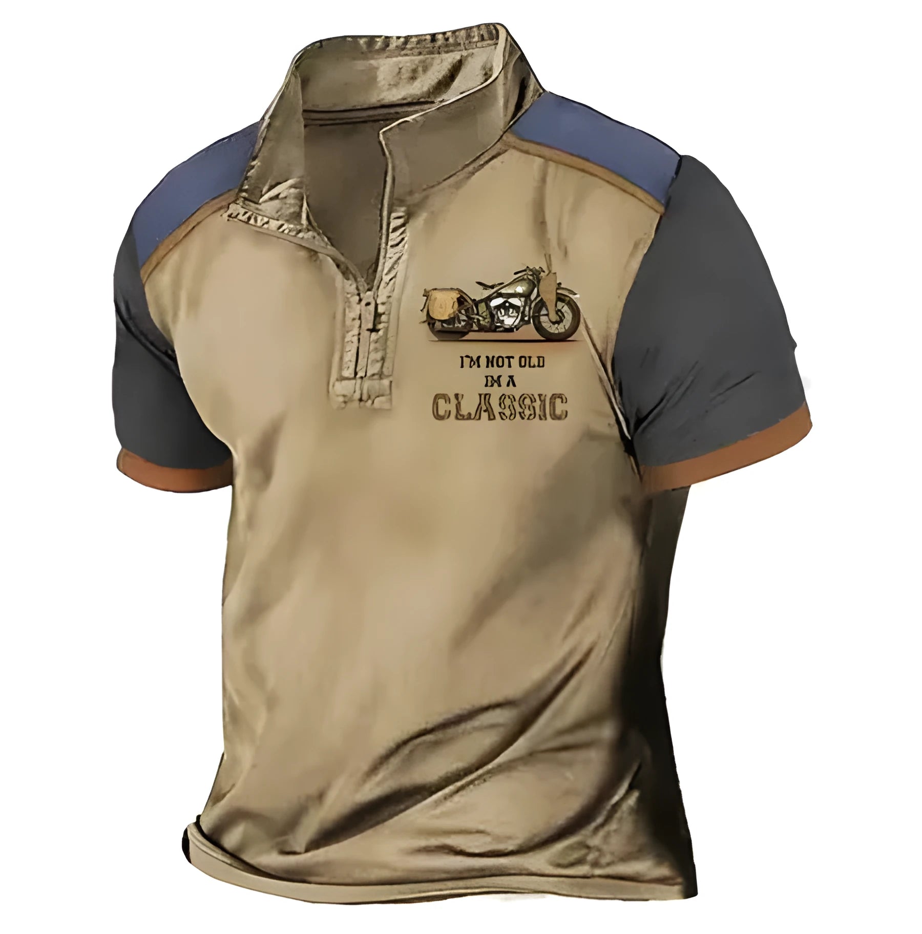 Loose fit golf polo shirt in bird eye polyester with digital printing in solid colour