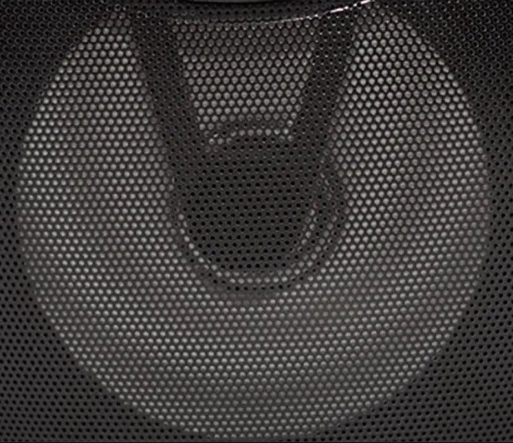 Black portable Bluetooth speaker with USB port and SD card slot.