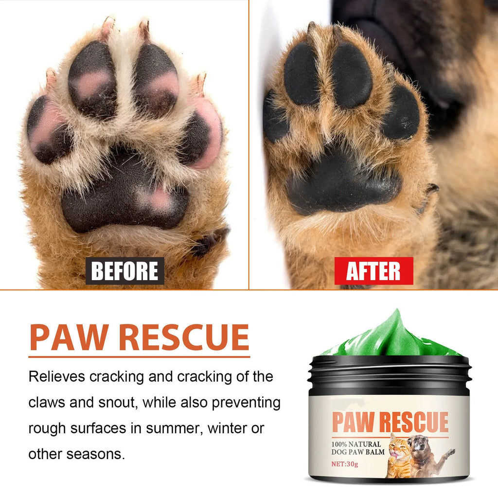 30g canned pet paw care cream for dogs and cats, foot pad protection oil with shea butter and aloe vera, 9.5x2cm