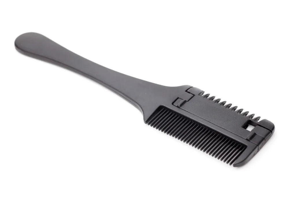 Pet razor comb grooming tool with replacement blades for dogs and cats