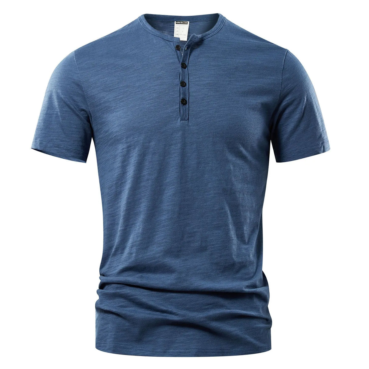 Men's slub cotton casual short sleeve pullover shirt in a solid colour, shown in multiple available shades.